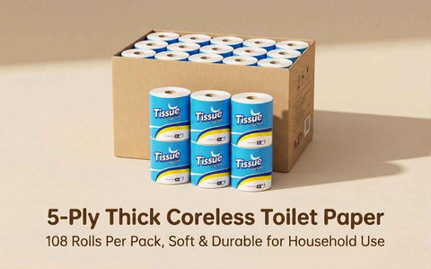 Darrahopens Furniture > Dining > Dining Set One-year Supply Large Carton Household Virgin Wood Pulp Toilet Paper