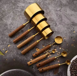 Darrahopens Furniture > Dining > Dining Set Stainless Steel Measuring Cups and Spoons Set, Cooper Finish, 8-Piece for Baking and Cooking In Australia - Darrahopens