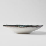 Darrahopens Furniture > Dining > Dining Tables Bowl Shallow Leaf Shape 25cm Sky Blue Glaze