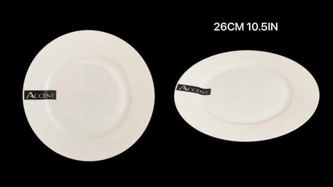 Darrahopens Furniture > Dining > Dining Tables bulk 24 Round Dinner Plate White 26cm