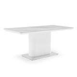 Darrahopens Furniture > Dining > Dining Tables Dining Table Ceramic Table Top MDF Stainless Steel feet