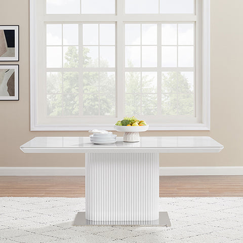 Darrahopens Furniture > Dining > Dining Tables Dining Table Ceramic Table Top MDF Stainless Steel feet