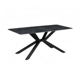 Darrahopens Furniture > Dining > Dining Tables Dining Table Rectangular Shape Green Sintered Stone Top Powder Coated Iron Legs