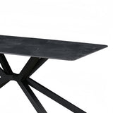 Darrahopens Furniture > Dining > Dining Tables Dining Table Rectangular Shape Green Sintered Stone Top Powder Coated Iron Legs