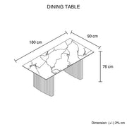 Darrahopens Furniture > Dining > Dining Tables Dining Table Sintered Stone Top MDF Table Base High Glossy White