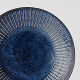 Darrahopens Furniture > Dining > Dining Tables Dinner Plate 25cm Ridged Indigo Glaze