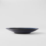 Darrahopens Furniture > Dining > Dining Tables Dinner Plate 25cm Ridged Indigo Glaze