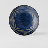 Darrahopens Furniture > Dining > Dining Tables Dinner Plate 25cm Ridged Indigo Glaze