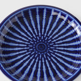 Darrahopens Furniture > Dining > Dining Tables Dinner Plate 26cm Cobalt Rays Glaze