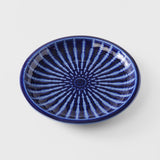 Darrahopens Furniture > Dining > Dining Tables Dinner Plate 26cm Cobalt Rays Glaze