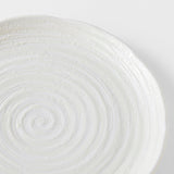 Darrahopens Furniture > Dining > Dining Tables Dinner Plate 29.5cm White Spiral Glaze