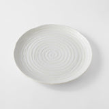 Darrahopens Furniture > Dining > Dining Tables Dinner Plate 29.5cm White Spiral Glaze
