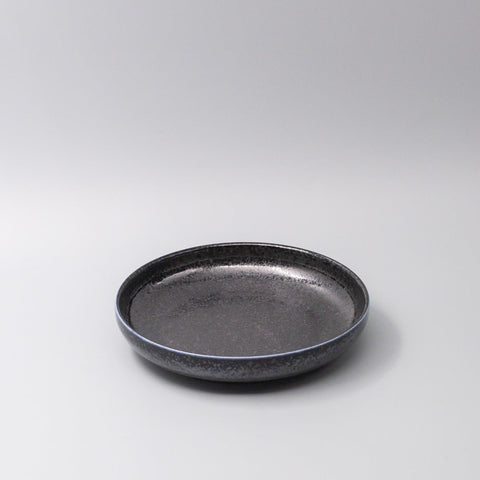 Darrahopens Furniture > Dining > Dining Tables Plate High Rim 22cm Midnight Pearl Glaze
