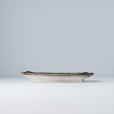 Darrahopens Furniture > Dining > Dining Tables Plate Rectangular 21.5x13.5cm Sky Blue Glaze