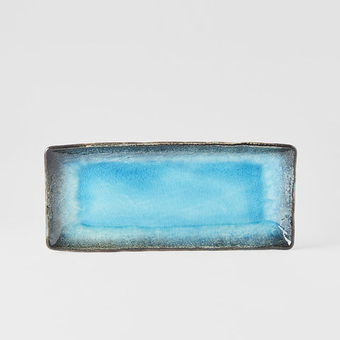 Darrahopens Furniture > Dining > Dining Tables Plate Rectangular 28.5x 12cm Sky Blue Glaze