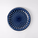 Darrahopens Furniture > Dining > Dining Tables Plate Thick Edge 26cm Cobalt Rays Glaze