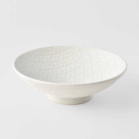 Darrahopens Furniture > Dining > Dining Tables Ramen Bowl 24.5cm White Star Glaze