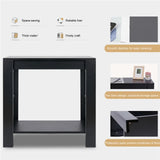 Darrahopens Furniture > Dining > Dining Tables Rustic 2Tiers Side Table Open Accent Table Bedside Storage Slim Coffee End Table