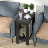 Darrahopens Furniture > Dining > Dining Tables Rustic 2Tiers Side Table Open Accent Table Bedside Storage Slim Coffee End Table