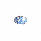 Darrahopens Furniture > Dining > Dining Tables Sauce Dish 11cm Indigo Ikat Herringbone Design