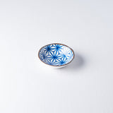 Darrahopens Furniture > Dining > Dining Tables Sauce Dish 11cm Indigo Ikat Starburst Design