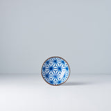 Darrahopens Furniture > Dining > Dining Tables Sauce Dish 11cm Indigo Ikat Starburst Design