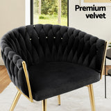 Darrahopens Furniture > Dining > Kitchen & Dining Chairs 1 Set of 4 Artiss Dining Chairs Velvet Armchair Black