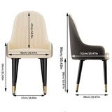 Darrahopens Furniture > Dining > Kitchen & Dining Chairs 2X Dining Chair Anti-scratch Leather Padded Seat Kitchen Chair