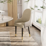 Darrahopens Furniture > Dining > Kitchen & Dining Chairs 2X Dining Chair Anti-scratch Leather Padded Seat Kitchen Chair
