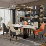 Darrahopens Furniture > Dining > Kitchen & Dining Chairs 2X Dining Chair Anti-scratch Leather Padded Seat Kitchen Chair