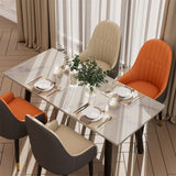 Darrahopens Furniture > Dining > Kitchen & Dining Chairs 2X Dining Chair Anti-scratch Leather Padded Seat Kitchen Chair
