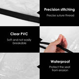 Darrahopens Furniture > Dining > Kitchen & Dining Chairs 3Pcs Salon Chair Cover, PVC Clear Chair Back Covers, Waterproof Salon Chair Covers Protectors, Soft Salon Chair Back Cover, Fits Most Standard Salon Chairs Office Chairs, 20"x 15.7"x 4.7" - Pink - Size 20in