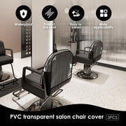 Darrahopens Furniture > Dining > Kitchen & Dining Chairs 3Pcs Salon Chair Cover, PVC Clear Chair Back Covers, Waterproof Salon Chair Covers Protectors, Soft Salon Chair Back Cover, Fits Most Standard Salon Chairs Office Chairs, 20"x 15.7"x 4.7" - Clear - Size 20in