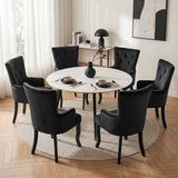 Darrahopens Furniture > Dining > Kitchen & Dining Chairs 6x Artiss Dining Chairs Velvet French Provincial Armchair Black
