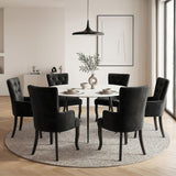 Darrahopens Furniture > Dining > Kitchen & Dining Chairs 6x Artiss Dining Chairs Velvet French Provincial Armchair Black