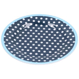 Darrahopens Furniture > Dining > Kitchen & Dining Chairs 9in Imitation Porcelain Dinner Plate Decorative Reusable Snack Plate Lightweight Tableware for Cakes FruitDark Blue Dot In Australia - Darrahopens
