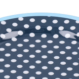 Darrahopens Furniture > Dining > Kitchen & Dining Chairs 9in Imitation Porcelain Dinner Plate Decorative Reusable Snack Plate Lightweight Tableware for Cakes FruitDark Blue Dot In Australia - Darrahopens