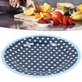 Darrahopens Furniture > Dining > Kitchen & Dining Chairs 9in Imitation Porcelain Dinner Plate Decorative Reusable Snack Plate Lightweight Tableware for Cakes FruitDark Blue Dot In Australia - Darrahopens