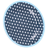 Darrahopens Furniture > Dining > Kitchen & Dining Chairs 9in Imitation Porcelain Dinner Plate Decorative Reusable Snack Plate Lightweight Tableware for Cakes FruitDark Blue Dot In Australia - Darrahopens