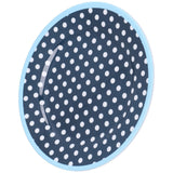 Darrahopens Furniture > Dining > Kitchen & Dining Chairs 9in Imitation Porcelain Dinner Plate Decorative Reusable Snack Plate Lightweight Tableware for Cakes FruitDark Blue Dot In Australia - Darrahopens
