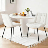 Darrahopens Furniture > Dining > Kitchen & Dining Chairs Artiss 2x Dining Chairs Velvet Tufted Kitchen Lounge Cafe Accent Chair Beige