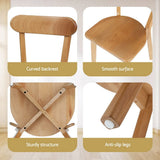 Darrahopens Furniture > Dining > Kitchen & Dining Chairs Artiss 2x Dining Chairs Wooden Kitchen Accent Chair Cafe Lounge Rubber Wood