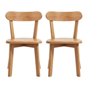 Darrahopens Furniture > Dining > Kitchen & Dining Chairs Artiss 2x Dining Chairs Wooden Kitchen Accent Chair Cafe Lounge Rubber Wood