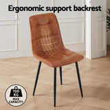 Darrahopens Furniture > Dining > Kitchen & Dining Chairs Artiss 4x Dining Chairs Retro PU Leather Kitchen Lounge Cafe Accent Chair Brown