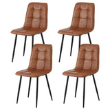 Darrahopens Furniture > Dining > Kitchen & Dining Chairs Artiss 4x Dining Chairs Retro PU Leather Kitchen Lounge Cafe Accent Chair Brown