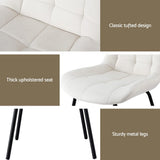 Darrahopens Furniture > Dining > Kitchen & Dining Chairs Artiss 4x Dining Chairs Velvet Tufted Kitchen Lounge Cafe Accent Chair Beige
