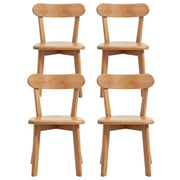 Darrahopens Furniture > Dining > Kitchen & Dining Chairs Artiss 4x Dining Chairs Wooden Kitchen Accent Chair Cafe Lounge Rubber Wood