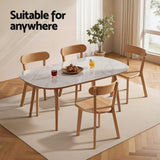 Darrahopens Furniture > Dining > Kitchen & Dining Chairs Artiss 4x Dining Chairs Wooden Kitchen Accent Chair Cafe Lounge Rubber Wood