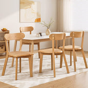 Darrahopens Furniture > Dining > Kitchen & Dining Chairs Artiss 4x Dining Chairs Wooden Kitchen Accent Chair Cafe Lounge Rubber Wood