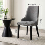 Darrahopens Furniture > Dining > Kitchen & Dining Chairs Artiss Dining Chairs Set of 6 Linen Fabric Grey